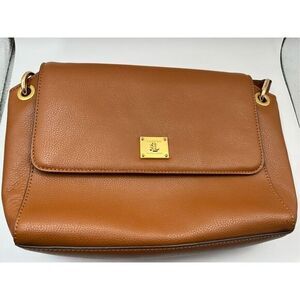 Lauren Ralph Lauren Brown Leather Crossbody Bag